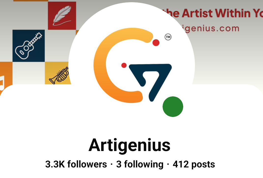 Artigenius Facebook profile screenshot